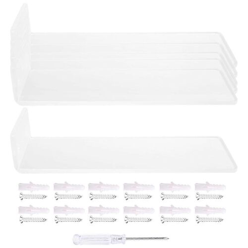 Pack De 6 Présentoirs De Chaussures Flottantes, Étagères Murales En Lévitation Pour Chaussures De Baskets Collectio