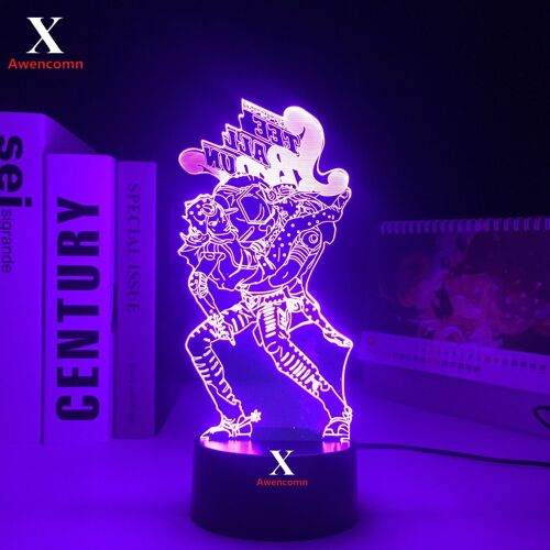 Lampe Led En 3d, Anime Jojo, Hol Horse, Bizarre Adventure, Veilleuse Décorative Pour Chambre À Coucher, Cadeau D'anniversaire Pour Lui