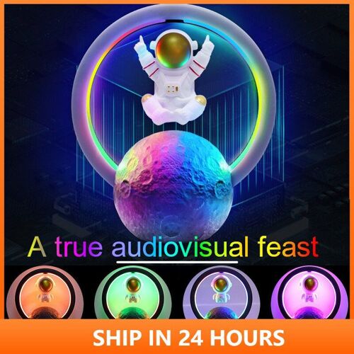 Veilleuse D'astronaute Rgb Sans Fil Bluetooth, Haut-Parleur Suspendu À Led, Lumière D'ambiance Décorative, Cadeau D'anniversaire, Nouveau, 2 #