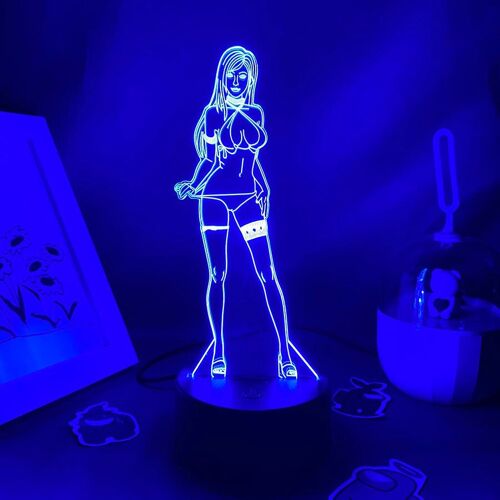 Lampe 3d Led Tactile Tifa Lockhart, Cadeau D'anniversaire Pour Amis, Salle De Jeux, Table, Décoration Colorée, Lampe En Lave