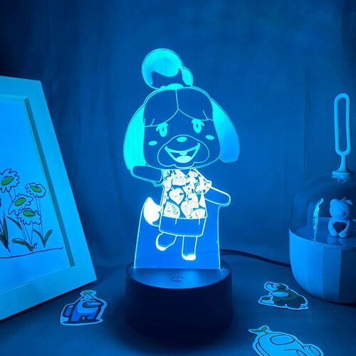 Lampe De Nuit 3d À Led Pour Enfants, Personnages Du Jeu Animal Crossing, Lampes De Lave, Décoration De Chevet De Chambre À Coucher, Cadeaux Sympas