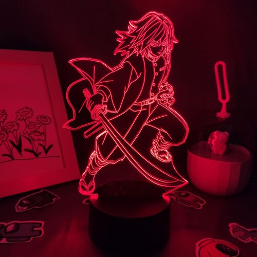 Lampe Led 3d En Forme De Démon Slayer, Tomioka Giyuu, Luminaire Décoratif D'intérieur, Idéal Pour Une Chambre À Coucher Ou Une Table