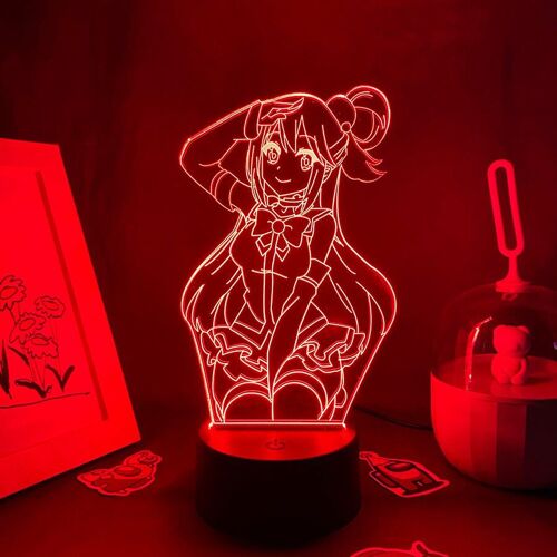 Lampe Led En 3d Au Néon Pour Chambre À Coucher, Thème De Dessin Animé Konosuba, Otaku, Lampe En Lave, Luminaire Décoratif D'intérieur