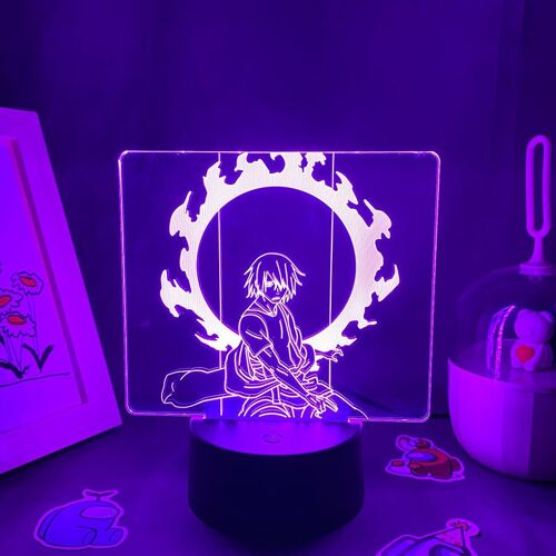 Lampe Led 3d En Forme De Personnage Du Dessin Animé Fire Force Benimaru Shinmon, Luminaire Décoratif D'intérieur, Idéal Comme Cadeau Pour Une Amie