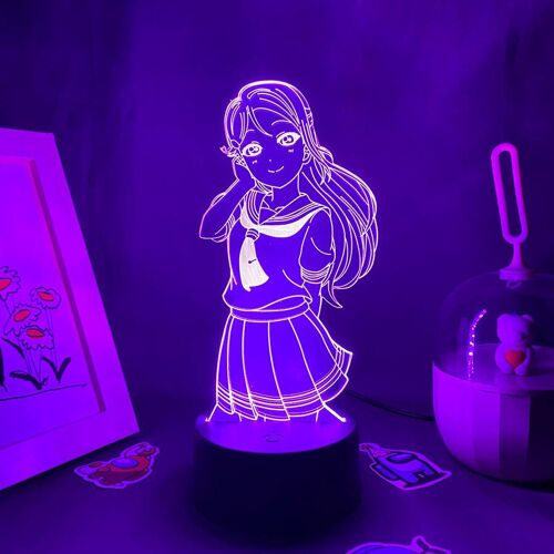 Lampe Led En 3d En Forme De Personnage De Dessin Animé Sonoda Umi, Luminaire Décoratif D'intérieur, Idéal Comme Cadeau D'anniversaire Pour Une Amie, Idéal Pour Une Chambre À Coucher
