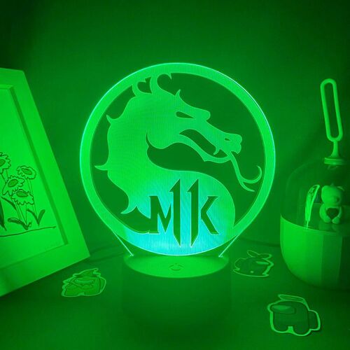 Lampe De Nuit Néon Led, 11 Logos 3d, Mortal Kombat, Cadeau D'anniversaire Pour Gamer, Petit Ami, Décoration De Chambre D'enfant, Jeu En Vogue