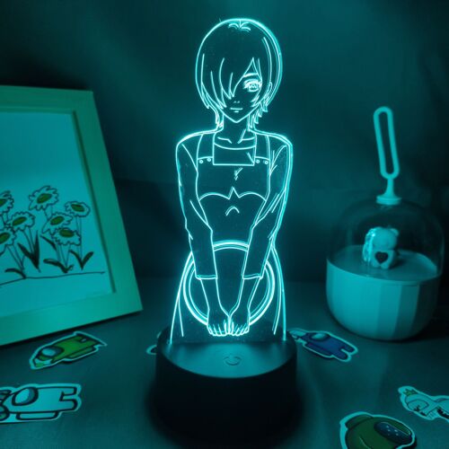 Lampe De Nuit À L'effigie Des Personnages Du Dessin Animé Tokyo Ghoul Touka Kirishima, 3d, Rvb, Cadeau Idéal Pour Un Ami, Lampe En Lave, Décoration Pour Chambre À Coucher, Table De Chevet, Bureau
