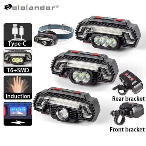 Lampe Frontale Et Arrière De Vélo, Rechargeable Par Usb, Éclairage Avant Et Arrière De Bicyclette, Accessoires De Cyclisme, De Pêche, De Travail Et De Camping, Nouvelle Collection