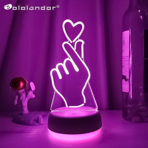 Lampe Led 3d Créative, Ambiance Romantique, Luminaire Décoratif D'intérieur, Idéal Pour Une Table À Manger Ou Une Table De Chevet, Ou Comme Cadeau Idéal Pour Un Enfant, Nouveauté 2021
