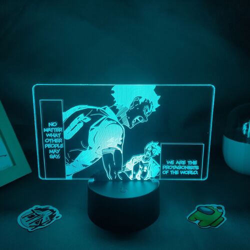 Lampe Led 3d Avec Personnage De L'anime Yu Nishinoya, Veilleuse Rvb, Cadeau D'anniversaire Créatif Coloré Pour Chambre À Coucher, Table De Chevet, Décor Manga