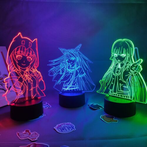Lampe Led À L'effigie Des Personnages De Dessin Animé Danganronpa, Chiaki, Nanami, Cadeau Idéal Pour Un Ami, Jeu De Lampes De Lave, Rvb, Pour La Chambre À Coucher, La Table De Chevet Et Le Bureau
