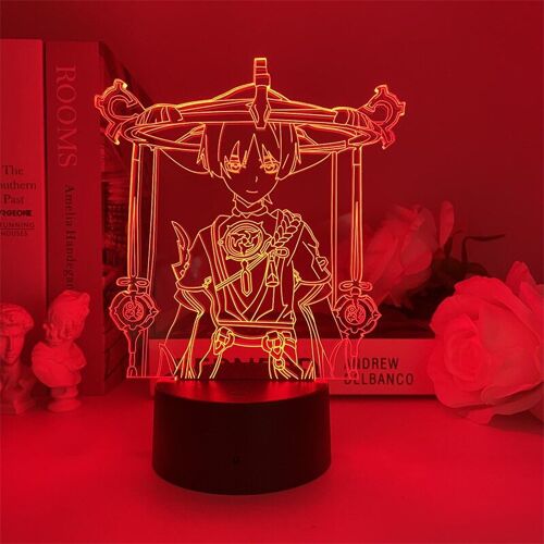 Lampe Led En Acrylique À L'effigie Des Personnages Du Jeu Populaire Scaramouche, Luminaire Décoratif D'intérieur, Idéal Pour Une Chambre D'enfant