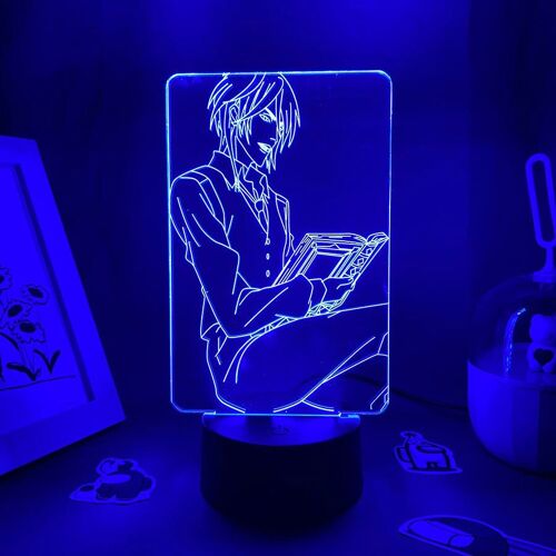 Veilleuses À Led 3d Avec Personnage De Majordome Noir, Cadeau De Noël Pour Une Amie, Décor De Table De Chevet, Lampe De Lave Noire