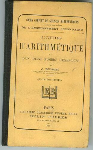 Cours D'arithmétique Suivi D'un Grand Nombre D'exercices