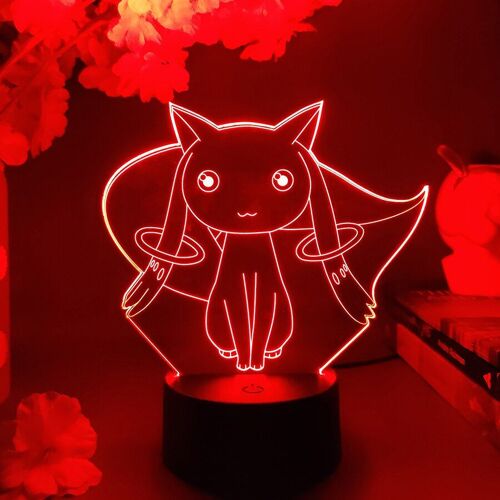 Lampe Led En Néon 3d, Anime Puella Magi Madoka, Jouets D'anniversaire, Cadeau Cool Pour La Décoration De La Chambre Des Enfants, Jeu Kyubey