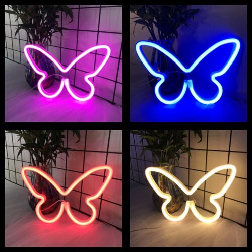 Lampe Néon Led En Forme De Papillon, Luminaire Décoratif D'intérieur, Idéal Comme Cadeau Pour Un Mariage, Une Fête Ou Un Anniversaire