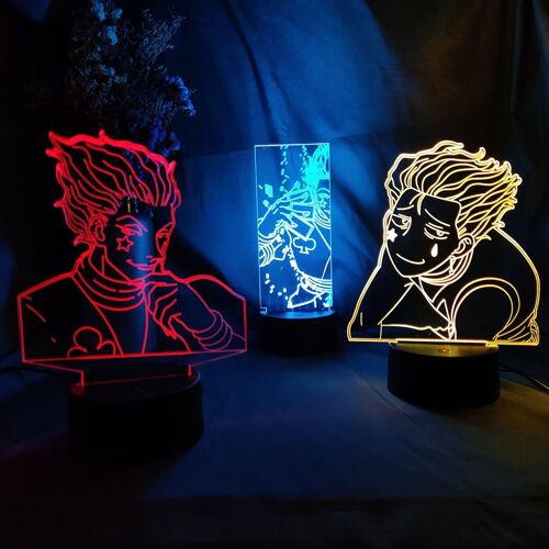 Lampe D'illusion 3d Hunter X Hunter Hisoka, Veilleuse De Table, Anime, Décoration De Chevet De Chambre D'enfants, Cadeau D'éclairage De Vacances, Led