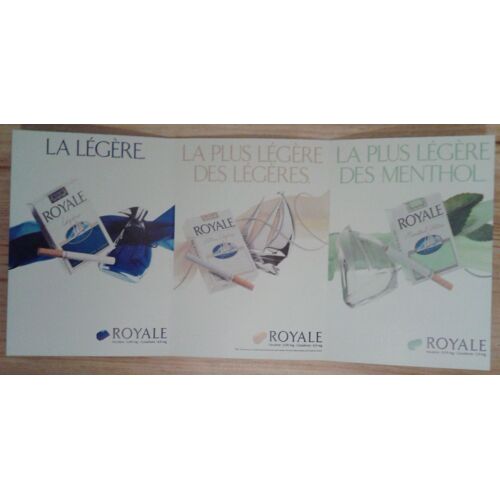 Dépliant Publicitaire Cigarettes Royale 1981 "La Légère La Plus Légère Des Légères La Plus Légère Des Menthol"