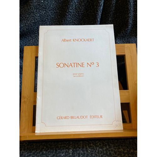 Albert Knockaert Sonatine N°3 Pour Piano Ou Accordéon Partition Ed. Billaudot