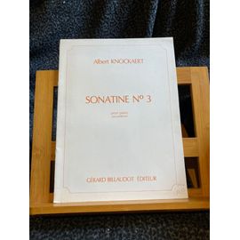 Albert Knockaert Sonatine N°3 Pour Piano Ou Accordéon Partition Ed. Billaudot