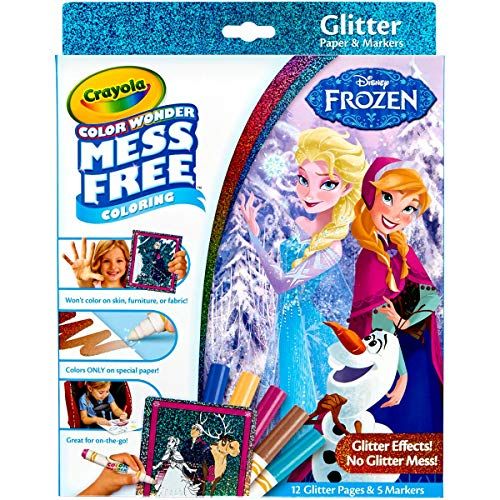 Crayola, Frozen, Color Wonder Mess-Free Coloring Glitter Paper And Markers, Art Tools, Great For Travel