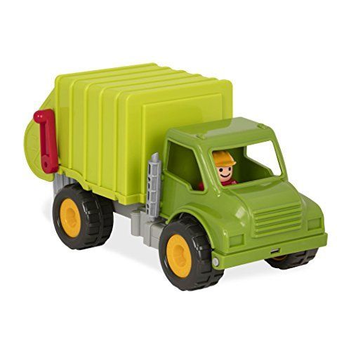 Battat - Garbage Truck With 2 Garbage Bins And 1 Driver - Toy Trucks For Toddlers 18m+ (4-Pcs)