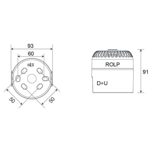 Eaton ROLP/C/B/T/L/Cls B/24+48V Dispositif sonore d'alarme feu