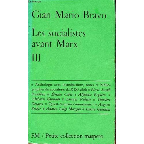 Les Socialistes Avant Marx I,Ii Et Iii - En 3 Volumes -