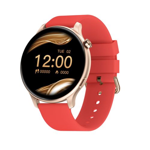 Montre Intelligente Fw01, Montre Étanche Multifonctionnelle,Ecran Haute Définition De 1,28 Pouces, Une Variété De Fonctions Pratiques Et De Modes Sportifs - Rouge