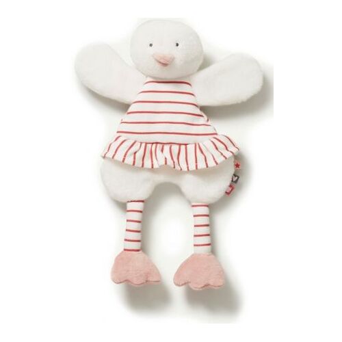 Doudou D'activités Plat Canard Oiseau Poussin Tape A L'oeil Tao Blanc Rayé Rouge Jouet Bebe Naissance Peluche Grise Éveil Enfant Soft Toys