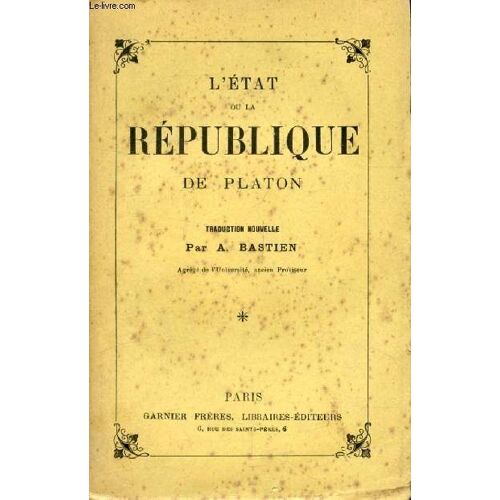 L Etat Ou La Republique De Platon