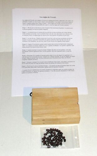 Awalé De Voyage Pliable - Jeu En Bois Mancala Kalaha Petites Graines