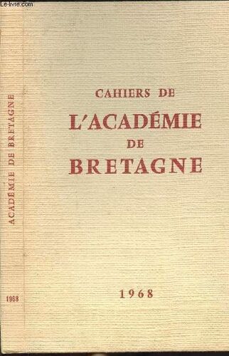 Cahiers De L Academie De Bretagne