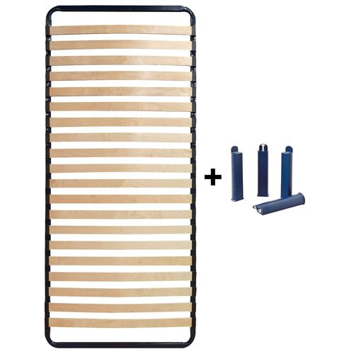 ALTOLATTES - Pack Sommier 20 Lattes 90x200cm + Pieds bleus