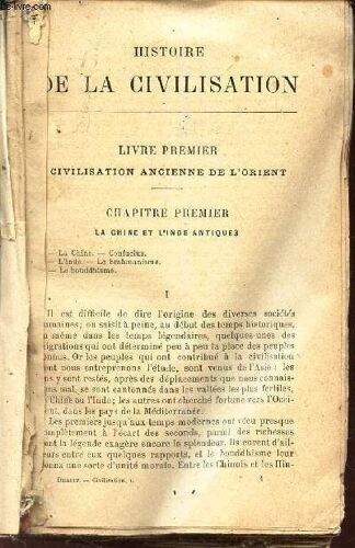 Vue Generale De L Histoire De La Civilisation - Toe I : Les Origines.