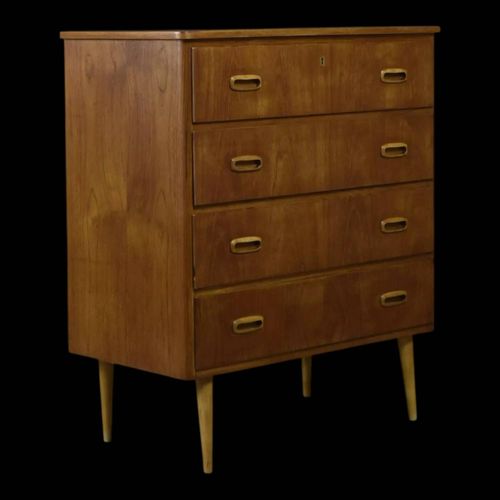 Commode Scandinave En Teck Annes 1960 Marron