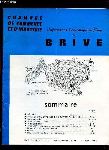 Information Economique Du Pays De Brive - N°56- - 1976 / Evolution De La Population De La Corrèze Depuis 1846 / Agenda Social / Tace D Apprentissage / Vie Consulaire / Principales Dispositions Du(...)