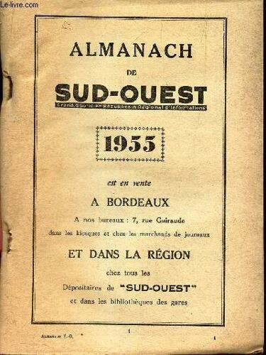 Almanach De Sud-Ouest - 1955.