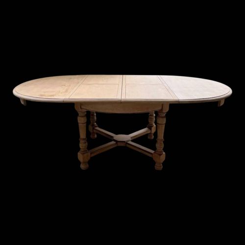 Table Ronde Avec Allonge Orme Rustique 120210cm Bois