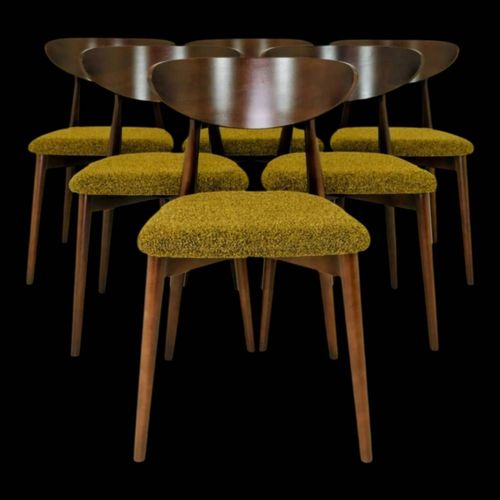 Ensemble De 6 Chaises De Salle Manger De Style Scandinave Dore