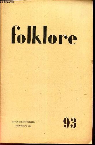 Folklore - 93 - Printemps 1959.