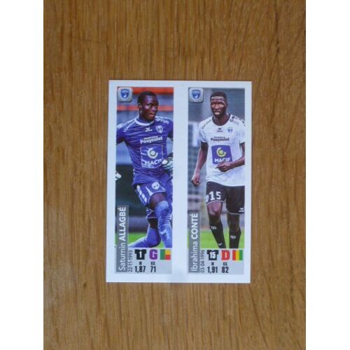 Image 546 A Et 546 B Panini Foot 2018-2019 -Saturnin Allagbé- -Ibrahima Conté- Niort-