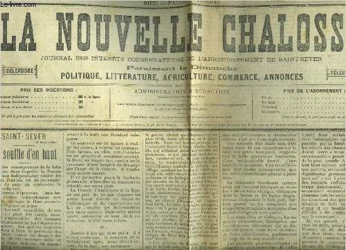 La Nouvelle Chalosse N°1975 38eme Annee Septembre 1914 - Saint-Sever 26 Septembre Le Souffle D En Haut - Paysans De France - On Les Boycottera ! - Civilisation Française Et Kultur Allemande - Du Calme(...)