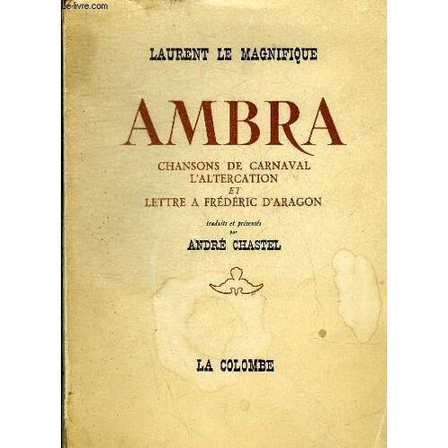 Ambra Chansons De Carnaval L Altercation Et Lettre A Frederic D Aragon.