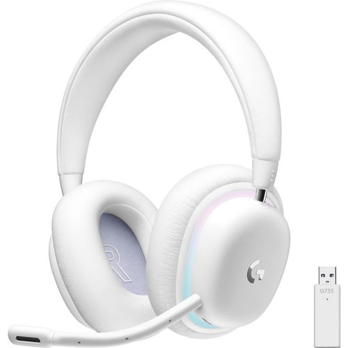 Logitech G G735 - Micro-casque - circum-aural - Bluetooth / LIGHTSPEED - sans fil - jack 3,5mm - brume blanche