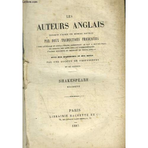 Les Auteurs Anglais Expliques D Apres Une Methode Nouvelle Par Deux Traductions Francaises