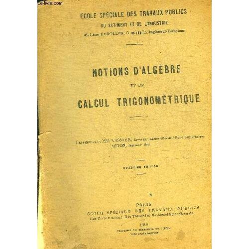 Notions D Algebre Et De Calcul Triogonometrique