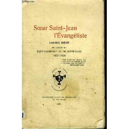 Soeur Saint-Jean L Evangeliste