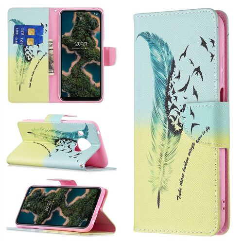 Saturcase Coque Pour Nokia X10 X20, Beau Motif Pu Cuir Magnétique Flip Portefeuille Support Porte-Carte Protecteur Housse Étui Pour Nokia X10 X20 (Bo-5)