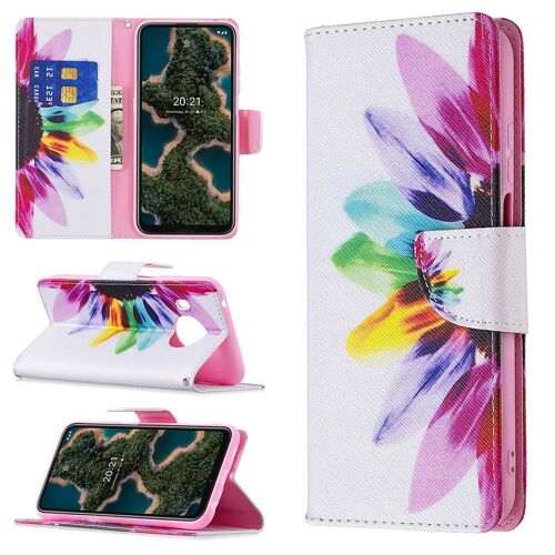Saturcase Coque Pour Nokia X10 X20, Beau Motif Pu Cuir Magnétique Flip Portefeuille Support Porte-Carte Protecteur Housse Étui Pour Nokia X10 X20 (Bo-2)